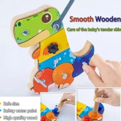 Dino Screwdriver Board™ - Skru og Udforsk - Sanselegetøj Clearance