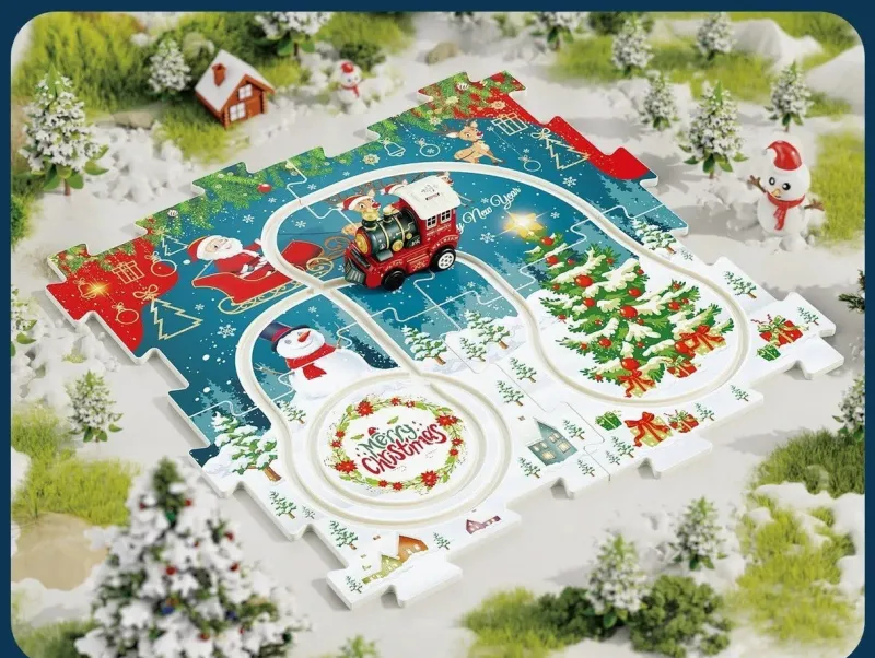 DIY Xmas Train Track™ - Byg dit eget juleland - juletog-puslespil Sale