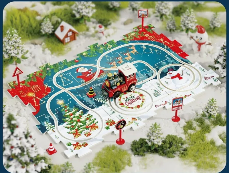 DIY Xmas Train Track™ - Byg dit eget juleland - juletog-puslespil Sale