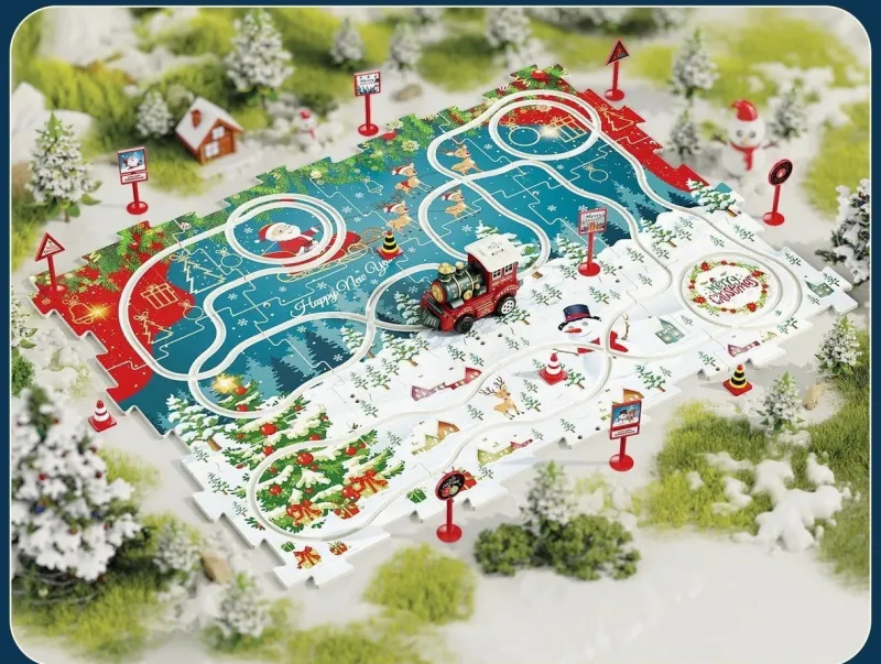 DIY Xmas Train Track™ - Byg dit eget juleland - juletog-puslespil Sale