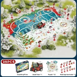 DIY Xmas Train Track™ - Byg dit eget juleland - juletog-puslespil Sale