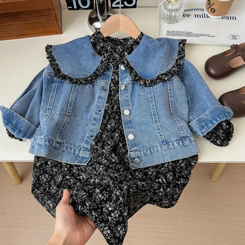 Enchanted Blossom™ - Denimjakke kombineret med kjole Sale