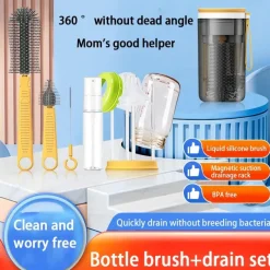 Bottle Cleaning Kit Flaskerengøringssæt™ - Praktisk på farten - Flaskebørste og -renser Discount