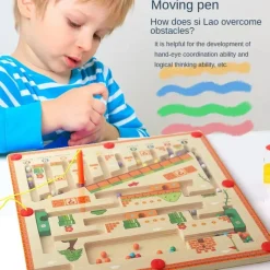 Magnetic Maze™ - Farverig tællesjov - Magnetisk puslespil i træ Fashion