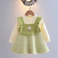 Mini Fashion™ - Sødt look - Langærmet kjole Discount