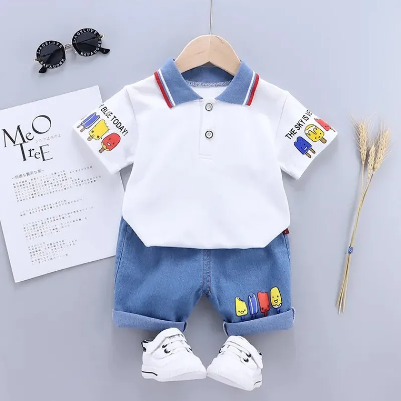 Mini Fashion™ - Behageligt og Blødt - Sommersæt til Drenge Best