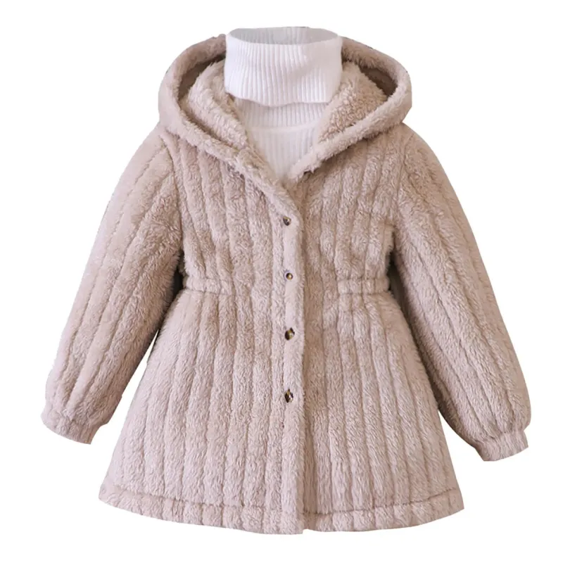 Mini Fashion™ - Blødt inderfor i fleece til piger - Vinterfrakke Hot