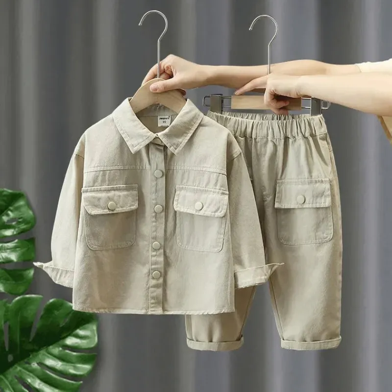 Mini Fashion™ - Blødt og behageligt - 2-delt efterårssæt i denim Clearance