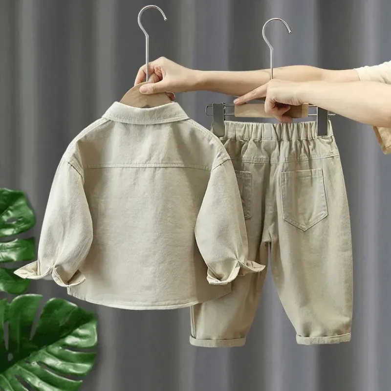 Mini Fashion™ - Blødt og behageligt - 2-delt efterårssæt i denim Clearance