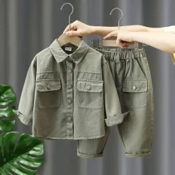 Mini Fashion™ - Blødt og behageligt - 2-delt efterårssæt i denim Clearance