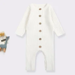 Mini fashion™ - Blødt 'strikket' bomuldsstof - Strikket Romper Best