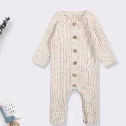 Mini fashion™ - Blødt 'strikket' bomuldsstof - Strikket Romper Best