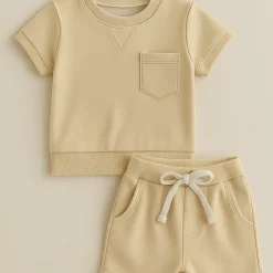 Mini Fashion™ - Cool & Comfortable - Sommersæt til småbørn Beige Online