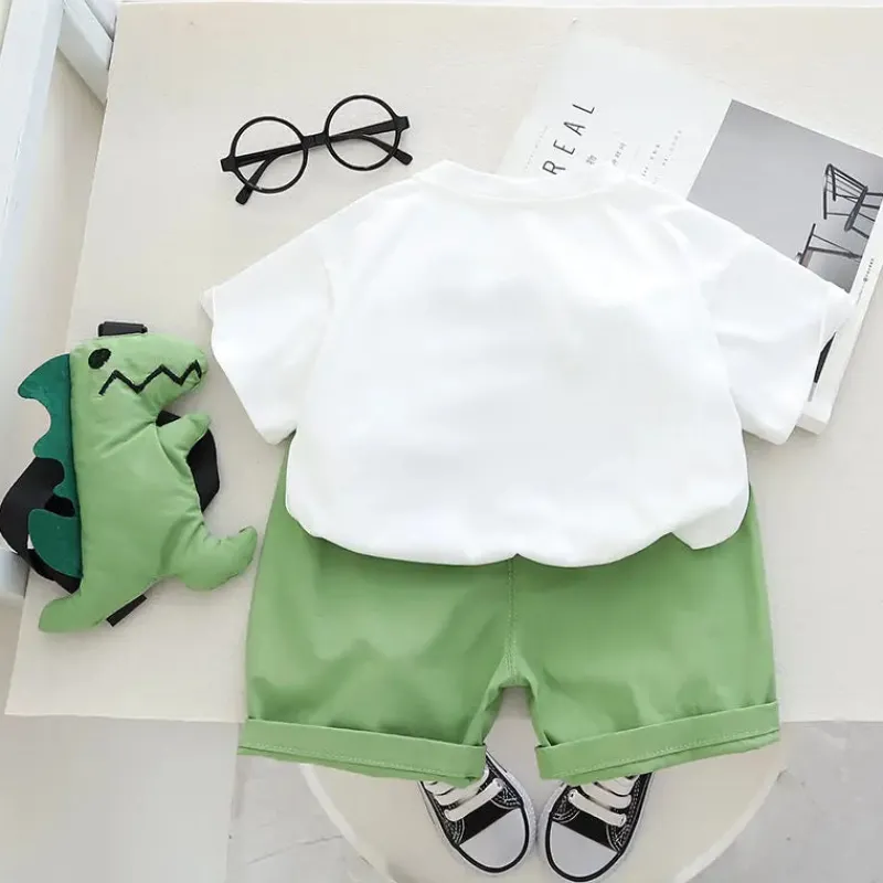 Mini Fashion™ - Dino Dash - Sejt sommersæt til drenge Discount