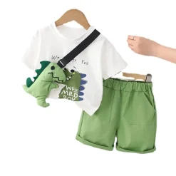 Mini Fashion™ - Dino Dash - Sejt sommersæt til drenge Discount