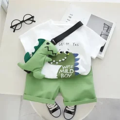 Mini Fashion™ - Dino Dash - Sejt sommersæt til drenge Discount