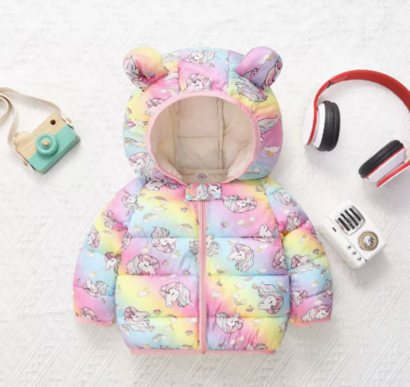 Mini Fashion™ - Forårsjakke med hætte i polyester Sale