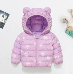 Mini Fashion™ - Forårsjakke med hætte i polyester Sale