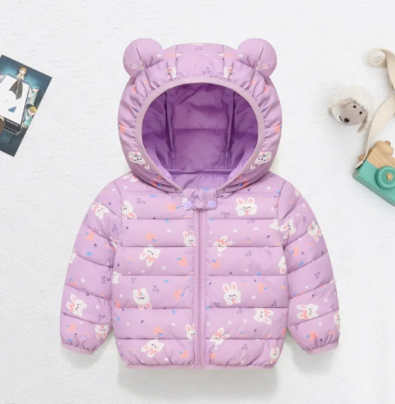 Mini Fashion™ - Forårsjakke med hætte i polyester Sale