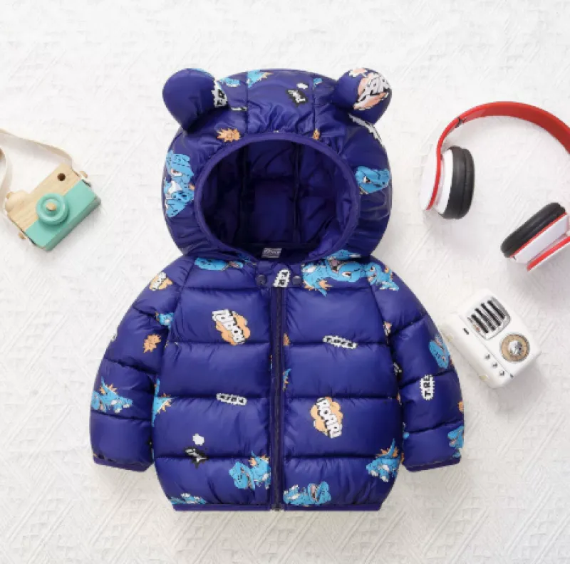 Mini Fashion™ - Forårsjakke med hætte i polyester Sale