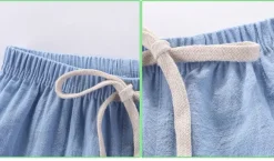 Mini Fashion™ - Hurtigtørrende materiale - Bomulds-linned shorts Sale