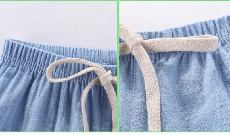 Mini Fashion™ - Hurtigtørrende materiale - Bomulds-linned shorts Sale