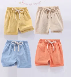 Mini Fashion™ - Hurtigtørrende materiale - Bomulds-linned shorts Sale