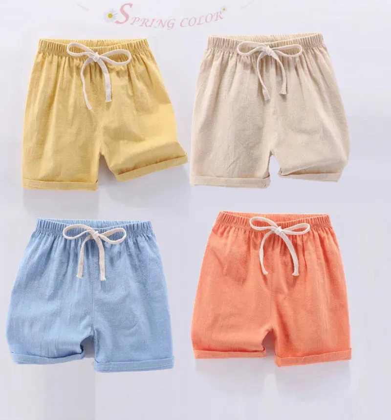 Mini Fashion™ - Hurtigtørrende materiale - Bomulds-linned shorts Sale