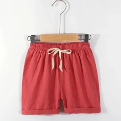 Mini Fashion™ - Hurtigtørrende materiale - Bomulds-linned shorts Sale