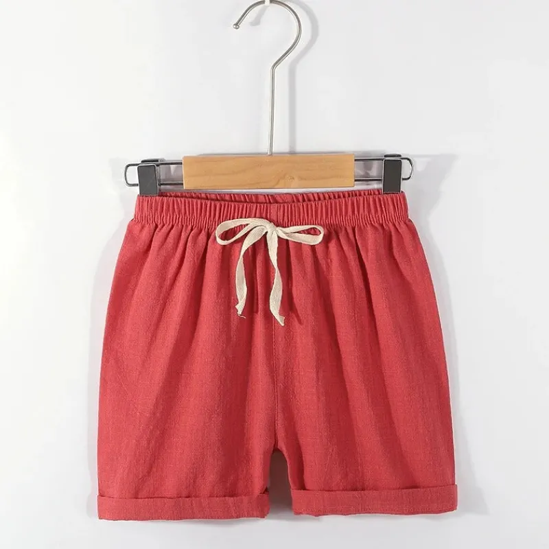 Mini Fashion™ - Hurtigtørrende materiale - Bomulds-linned shorts Sale