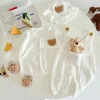 Mini Fashion™ - Kølig og behageligOff-white - Baby-havebukser med hue Råhvid Outlet
