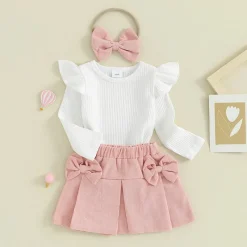 Mini Fashion™ - Kombination af top og nederdel med hårbånd Clearance