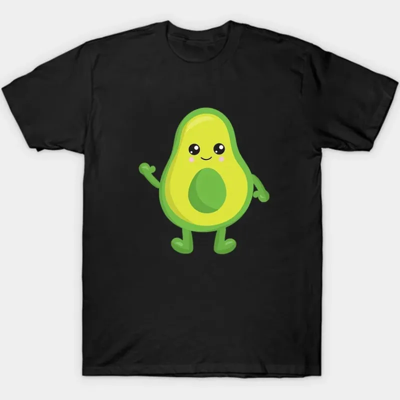 Mini Fashion™ - Match Med Familien - Avocado T-shirts Sort Discount
