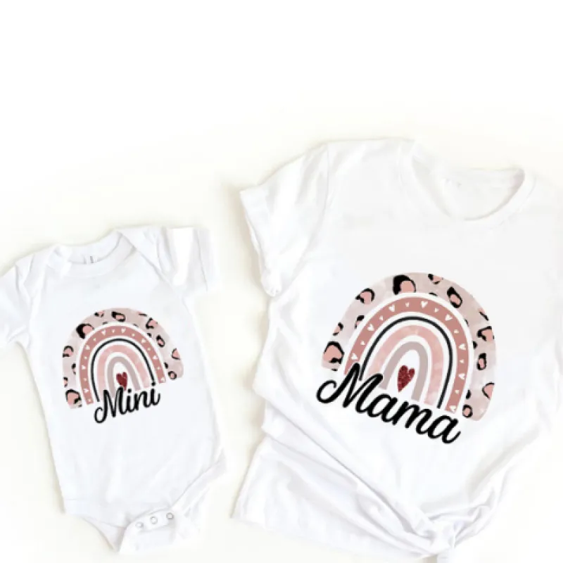 Mini Fashion™ - Mor og Datter - Matchende T-shirt og Bodystocking Online