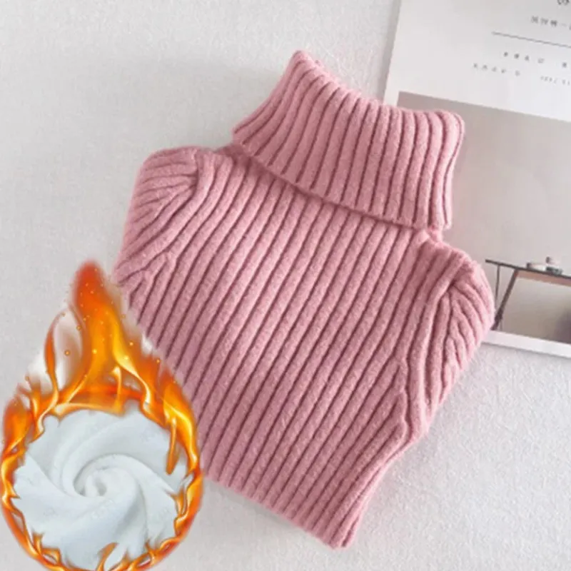 Kinder Gewatteerde Effen Coltrui Mini Fashion™ - Quiltet Ensfarvet Rullekrave til Børn Online