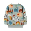 Mini Fashion™ - Søde prints - Sweatshirt Blå-Dyreprint Clearance