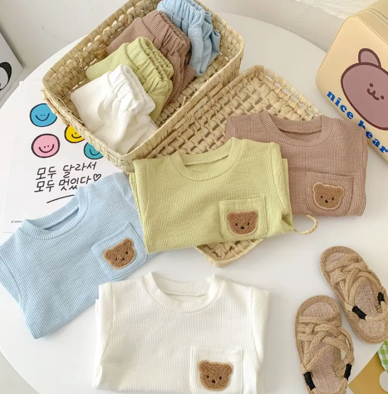 Mini Fashion™ - Sødt Bjørnedesign - Sommersæt Online