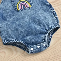 Mini Fashion™ - Sødt look - Denim Romper Best