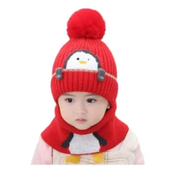 Mini Fashion™ - Sødt pingvin-design - Børnehue & Halsedisse Discount