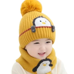 Mini Fashion™ - Sødt pingvin-design - Børnehue & Halsedisse Discount