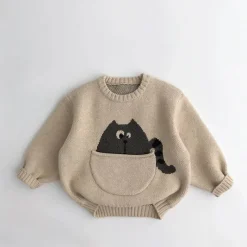 Mini Fashion™ - Sødt print med lomme - Dyresweater Sale