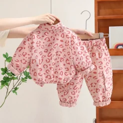 Mini Fashion™ - Sejt Leopardprint - 2-delt Tøjsæt Online