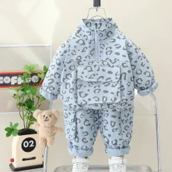 Mini Fashion™ - Sejt Leopardprint - 2-delt Tøjsæt Online