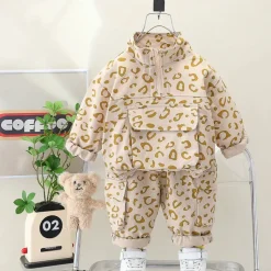 Mini Fashion™ - Sejt Leopardprint - 2-delt Tøjsæt Online