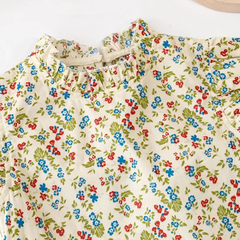 Mini Fashion™ - Sommerblomster - Top og Nederdel sæt med Blomsterprint Clearance