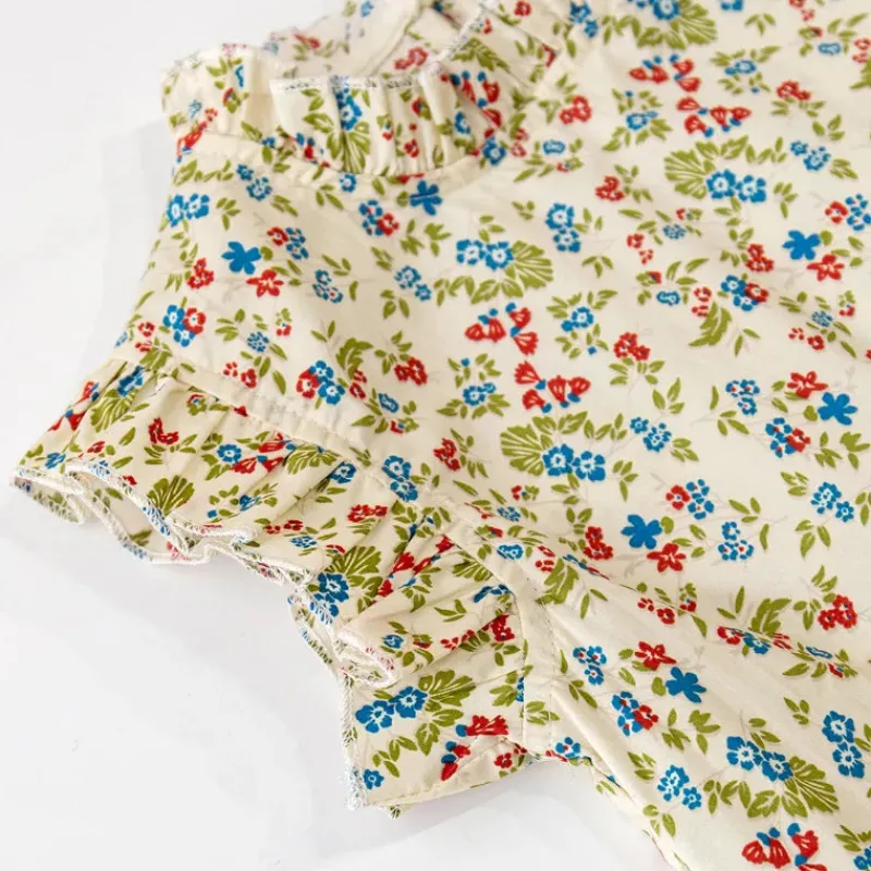 Mini Fashion™ - Sommerblomster - Top og Nederdel sæt med Blomsterprint Clearance
