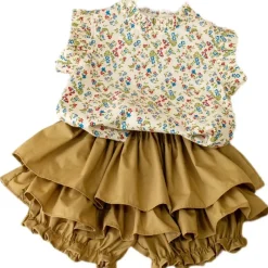 Mini Fashion™ - Sommerblomster - Top og Nederdel sæt med Blomsterprint Clearance