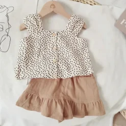 Mini Fashion™ - Sommersæt i bomuld til piger Online