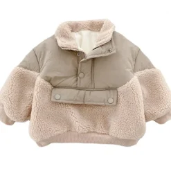 Mini Fashion™ - Super Varm - Fleece-lammeuldsjakke Khaki Discount