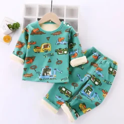 Kinder Cartoon Fleece Pyjama Mini Fashion™ - Tegneserie-fleece-pyjamas til børn Discount